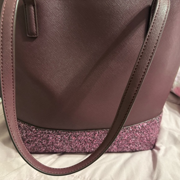 Kate Spade Plum and Pink Glitter Tote Bag - Picture 3 of 5